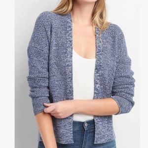 Gap navy and white marled knit cardigan